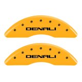 MGP 4 Caliper Covers Engraved Front & Rear Denali Yellow finish black ch thumbnail 6