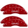 MGP 4 Caliper Covers Engraved Front & Rear GMC Red finish silver ch thumbnail 5