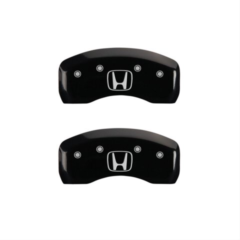 MGP 4 Caliper Covers Engraved Front Honda Engraved Rear H Logo Black finish silver ch thumbnail 2