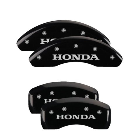 MGP 4 Caliper Covers Engraved Front Honda Engraved Rear H Logo Black finish silver ch thumbnail 5