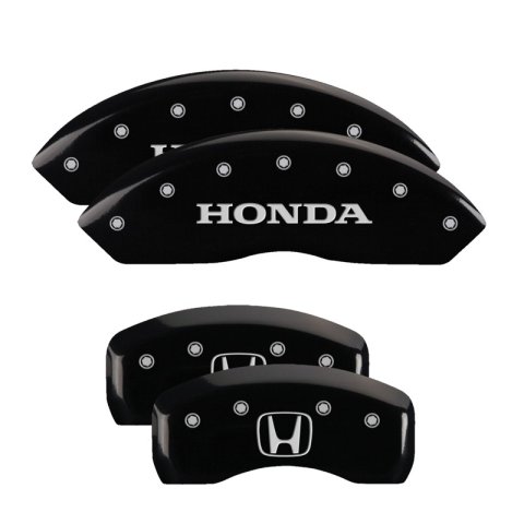MGP 4 Caliper Covers Engraved Front Honda Engraved Rear H Logo Black finish silver ch thumbnail 7