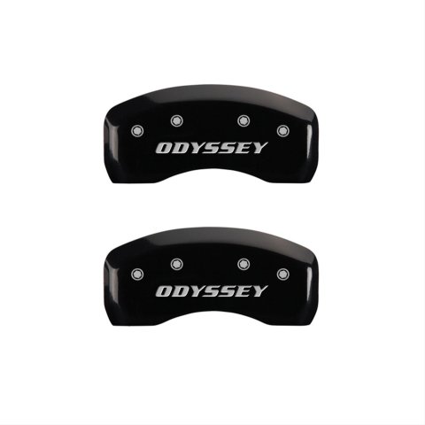 MGP 4 Caliper Covers Engraved Front Honda Engraved Rear Odyssey Black finish silver ch thumbnail 1