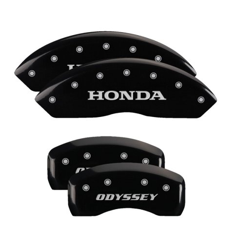 MGP 4 Caliper Covers Engraved Front Honda Engraved Rear Odyssey Black finish silver ch thumbnail 5