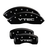 MGP 4 Caliper Covers Engraved Front & Rear Vtech Black finish silver ch thumbnail 3