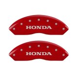 MGP 4 Caliper Covers Engraved Front Honda Engraved Rear H Logo Red finish silver ch thumbnail 7