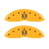 MGP 4 Caliper Covers Engraved Front RAM Engraved Rear RAMHEAD Yellow finish black ch thumbnail 5