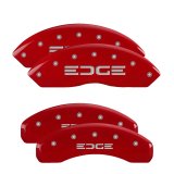 MGP 4 Caliper Covers Engraved Front & Rear Edge Red finish silver ch thumbnail 6