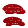 MGP 4 Caliper Covers Engraved Front & Rear Edge Red finish silver ch thumbnail 8