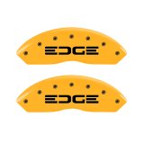 MGP 4 Caliper Covers Engraved Front & Rear Edge Yellow finish black ch thumbnail 5