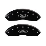 MGP 4 Caliper Covers Engraved Front & Rear Oval logo/Ford Black finish silver ch thumbnail 4