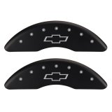 MGP 4 Caliper Covers Engraved Front & Rear Bowtie Red finish silver ch thumbnail 8