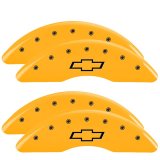MGP 4 Caliper Covers Engraved Front & Rear Bowtie Yellow finish black ch thumbnail 3