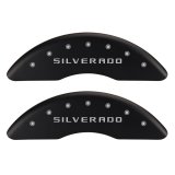 MGP 4 Caliper Covers Engraved Front & Rear Silverado Red finish silver ch thumbnail 8