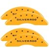 MGP 4 Caliper Covers Engraved Front & Rear Silverado Yellow finish black ch thumbnail 7