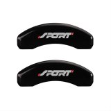 MGP 4 Caliper Covers Engraved Front & Rear No bolts/Sport Black finish silver ch thumbnail 1