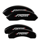 MGP 4 Caliper Covers Engraved Front & Rear No bolts/Sport Black finish silver ch thumbnail 3