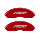 MGP 4 Caliper Covers Engraved Front & Rear No bolts/Sport Red finish silver ch thumbnail 4