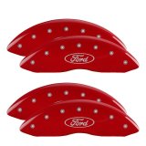MGP 4 Caliper Covers Engraved Front & Rear No bolts/Sport Red finish silver ch thumbnail 7