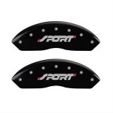 MGP 4 Caliper Covers Engraved Front & Rear SPORT Black finish silver ch thumbnail 1