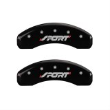 MGP 4 Caliper Covers Engraved Front & Rear SPORT Black finish silver ch thumbnail 2