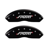 MGP 4 Caliper Covers Engraved Front & Rear SPORT Black finish silver ch thumbnail 4