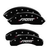 MGP 4 Caliper Covers Engraved Front & Rear SPORT Black finish silver ch thumbnail 5