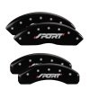 MGP 4 Caliper Covers Engraved Front & Rear SPORT Black finish silver ch thumbnail 8