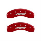 MGP 4 Caliper Covers Engraved Front & Rear SPORT Red finish silver ch thumbnail 2