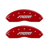 MGP 4 Caliper Covers Engraved Front & Rear SPORT Red finish silver ch thumbnail 5