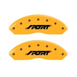 MGP 4 Caliper Covers Engraved Front & Rear SPORT Yellow finish black ch thumbnail 1