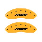 MGP 4 Caliper Covers Engraved Front & Rear SPORT Yellow finish black ch thumbnail 5