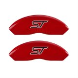 MGP 4 Caliper Covers Engraved Front & Rear No bolts/ST Red finish silver ch thumbnail 2