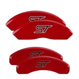 MGP 4 Caliper Covers Engraved Front & Rear No bolts/ST Red finish silver ch thumbnail 3