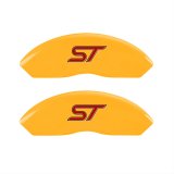 MGP 4 Caliper Covers Engraved Front & Rear No bolts/ST Yellow finish black ch thumbnail 1