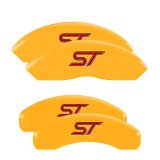 MGP 4 Caliper Covers Engraved Front & Rear No bolts/ST Yellow finish black ch thumbnail 4