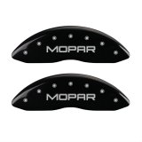 MGP 4 Caliper Covers Engraved Front & Rear MOPAR Black finish silver ch thumbnail 2