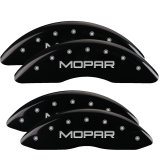 MGP 4 Caliper Covers Engraved Front & Rear MOPAR Black finish silver ch thumbnail 4