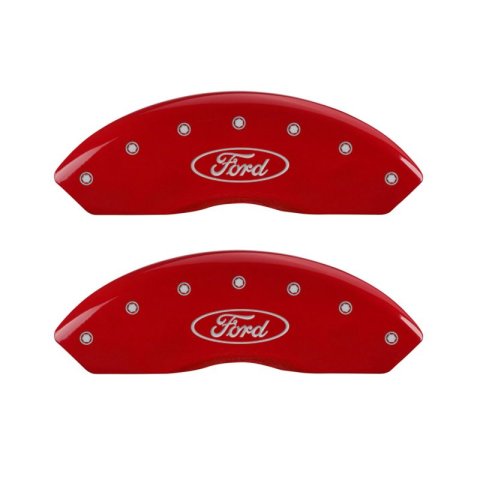 MGP 4 Caliper Covers Engraved Front & Rear RAM Red finish silver ch thumbnail 6
