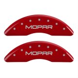 MGP 4 Caliper Covers Engraved Front & Rear MOPAR Red finish silver ch thumbnail 1