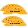 MGP 4 Caliper Covers Engraved Front & Rear MOPAR Yellow finish black ch thumbnail 9