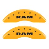 MGP 4 Caliper Covers Engraved Front & Rear RAM Yellow finish black ch thumbnail 5