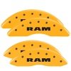 MGP 4 Caliper Covers Engraved Front & Rear RAM Yellow finish black ch thumbnail 8