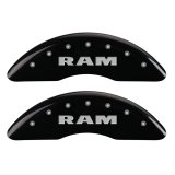 MGP 4 Caliper Covers Engraved Front RAM Engraved Rear RAMHEAD Black finish silver ch thumbnail 1