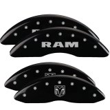 MGP 4 Caliper Covers Engraved Front RAM Engraved Rear RAMHEAD Black finish silver ch thumbnail 3