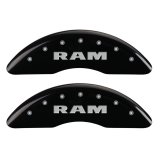 MGP 4 Caliper Covers Engraved Front RAM Engraved Rear RAMHEAD Black finish silver ch thumbnail 7
