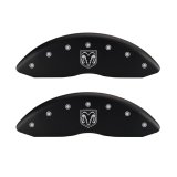MGP 4 Caliper Covers Engraved Front RAM Engraved Rear RAMHEAD Red finish silver ch thumbnail 6