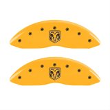 MGP 4 Caliper Covers Engraved Front RAM Engraved Rear RAMHEAD Yellow finish black ch thumbnail 1