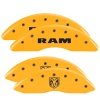 MGP 4 Caliper Covers Engraved Front RAM Engraved Rear RAMHEAD Yellow finish black ch thumbnail 8