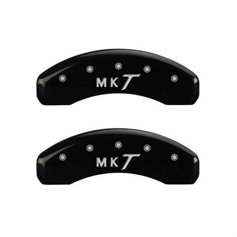 MGP 4 Caliper Covers Engraved Front Lincoln Engraved Rear MKT Black finish silver ch thumbnail 2