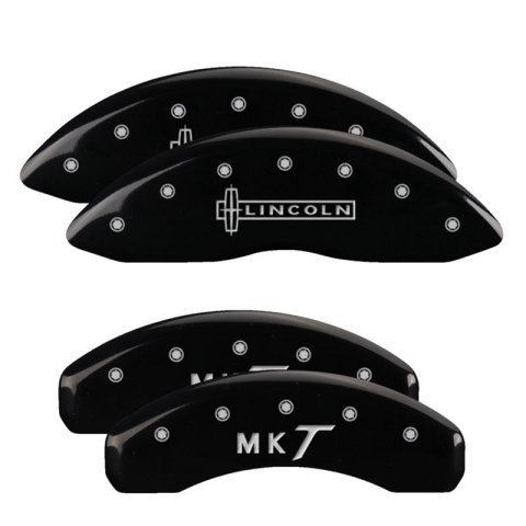 MGP 4 Caliper Covers Engraved Front Lincoln Engraved Rear MKT Black finish silver ch thumbnail 3